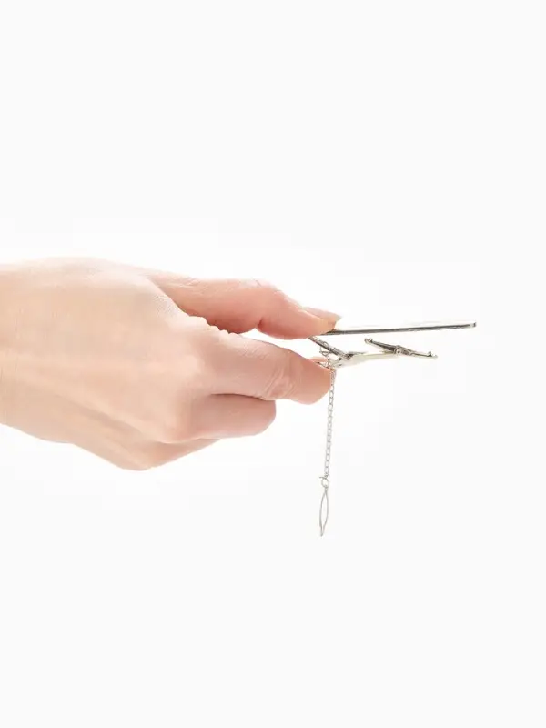 Зажим для галстука стальной «Классический» поперечная линия, цвет серебро