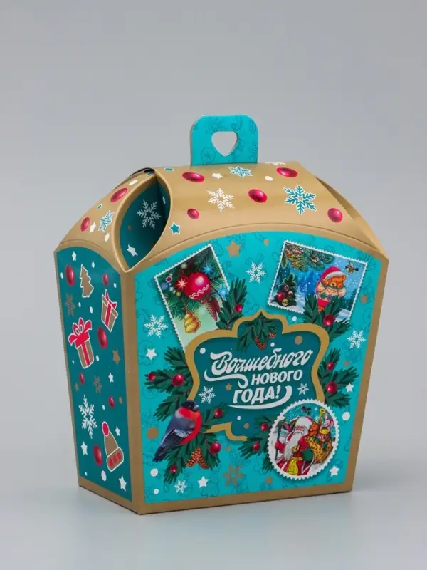 Коробка Новогодняя подарочная Коробка Новогодняя подарочная "Волшебство" 17 х 19 х 9,5 см