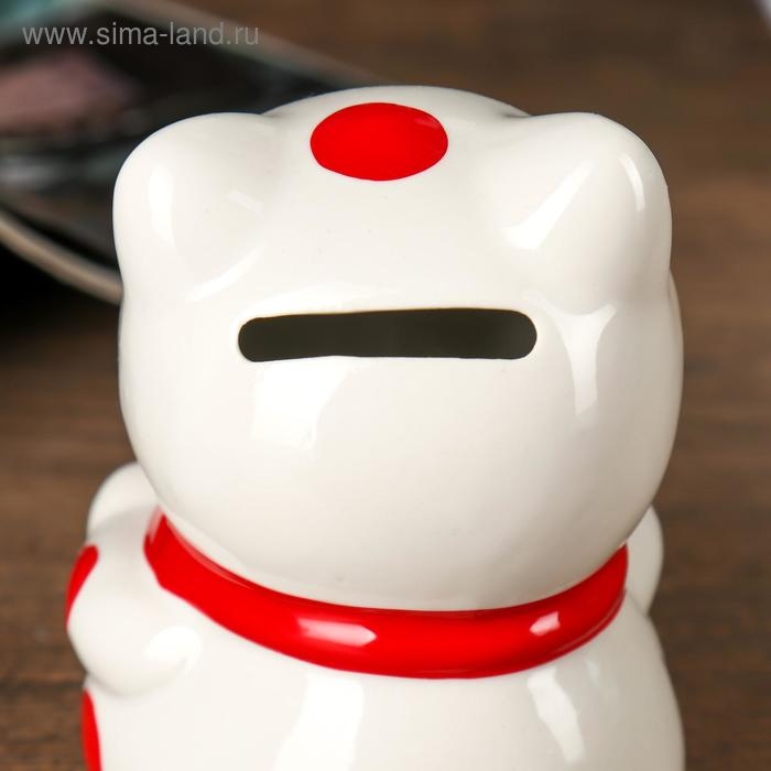 Копилка керамика Копилка керамика "Манэки-нэко с сердечком" 9,5х7х7,5 см