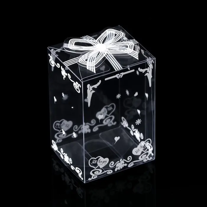 Складная прозрачная коробка из PVC, для упаковки подарков, 4.5×5×7.5 см Складная прозрачная коробка из PVC, для упаковки подарков, 4.5×5×7.5 см