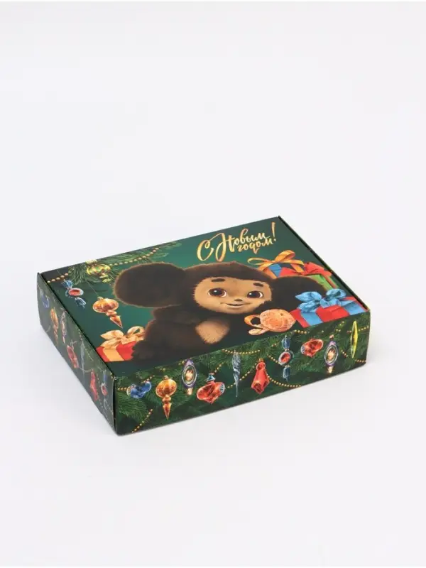 Набор подарочных коробок 3 шт. &laquo;Новый год&raquo;, Чебурашка, 21&times;15&times;5 см