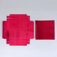 Коробка кондитерская для муссовых пирожных «Бордовые звёздочки», 17.8 х 17.8 х 6.5 см