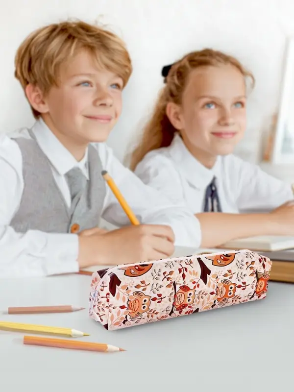 Пенал школьный Calligrata &laquo;Совы&raquo;, на молнии, 1 отделение, с принтом, МИКС