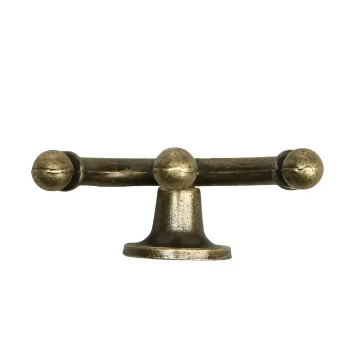 Крючок мебельный ТУНДРА TKT006, трехрожковый, бронза