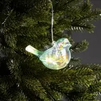 Ёлочная игрушка светодиодная &laquo;Снегирь&raquo;, 10&times;17 см, 5 LED, от батареек ААх2, свечение тёплое белое