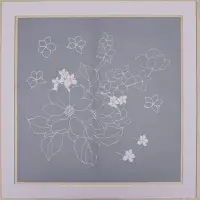 Пленка для цветов матовая, «Цветы с каймой», 58×58 см, розовый