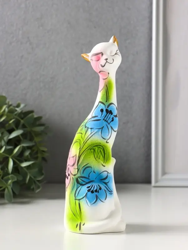 Фигура керамика &laquo;Кошка Итальянка&raquo;, 21 см, белый