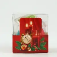 Печенье с предсказанием цветное в PVC-коробке "С новым годом", 4 шт