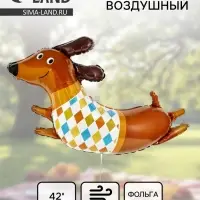Воздушный шар фольгированный 42" &laquo;Такса в свитере&raquo;