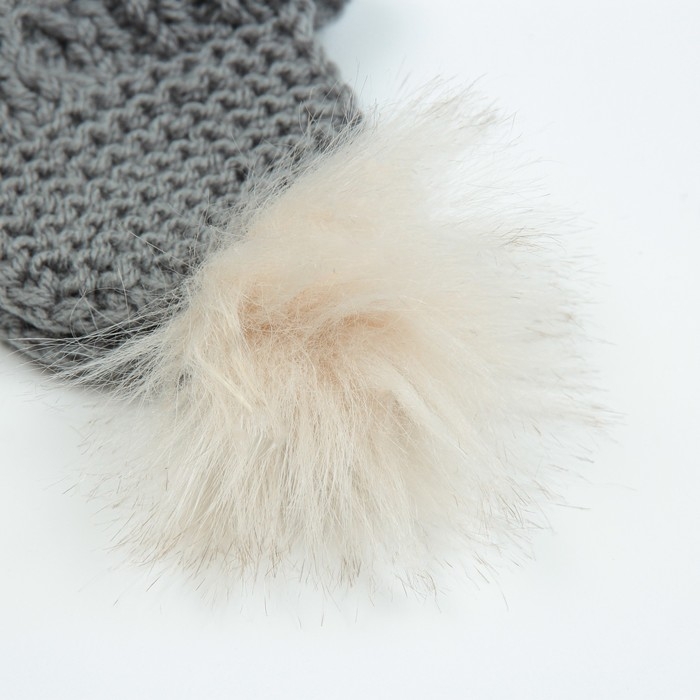 Шапка вязаная для собак, с помпоном, XS-S (объем головы 22 см, высота 7,5 см), микс Шапка вязаная для собак, с помпоном, XS-S (объем головы 22 см, высота 7,5 см), микс