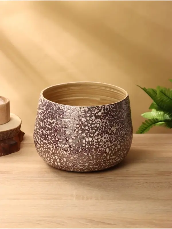 Ваза, 25&times;25&times;16.5 см (&plusmn; 2 см), бамбук