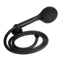 Смеситель для ванны ZEIN Z3843, однорычажный, душевой набор, лейка 5 режимов, черный