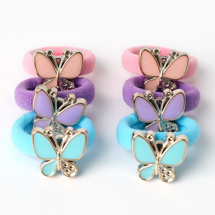 Резинки для волос «Котик» 6 шт, 3.5 х 3.5 х 1 см Резинки для волос «Котик» 6 шт, 3.5 х 3.5 х 1 см