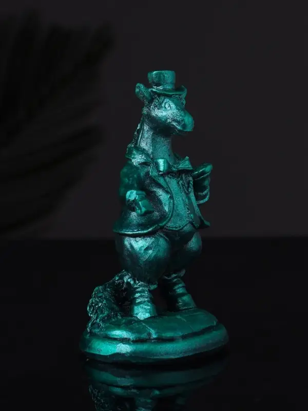 Фигура Фигура "Конь на пьедестале" 10 см, зеленый металлик