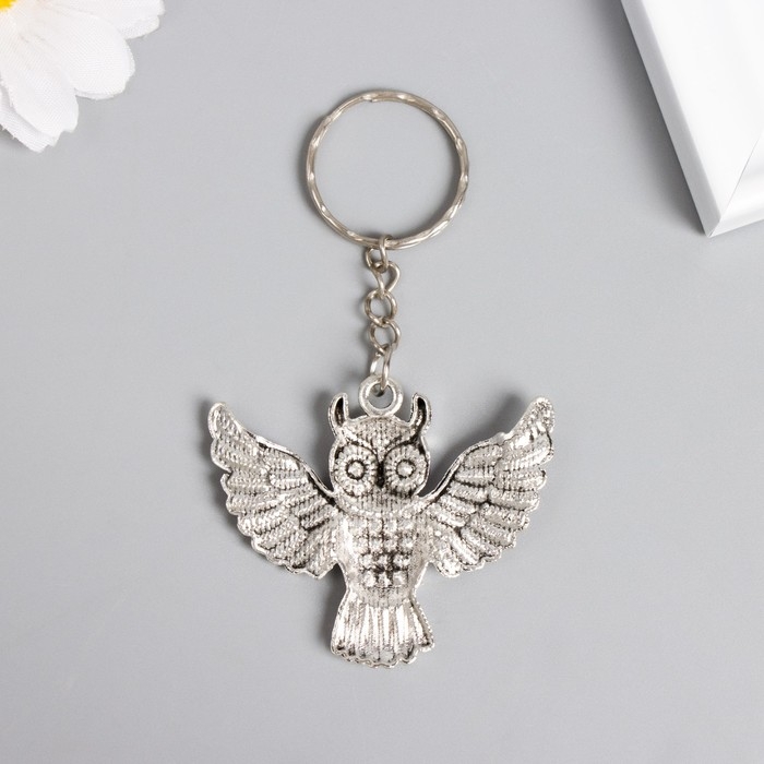 Брелок металл Брелок металл "Сова в полёте" 4,3х5 см, МИКС