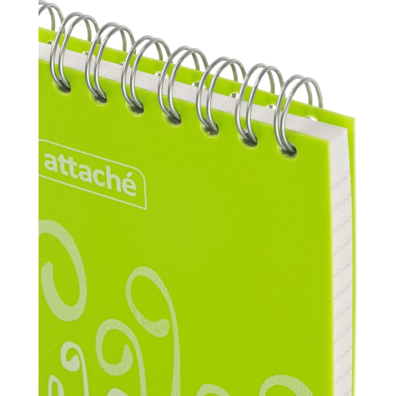 Блокнот А7,пласт обл,80л, ATTACHE FANTASY,салат