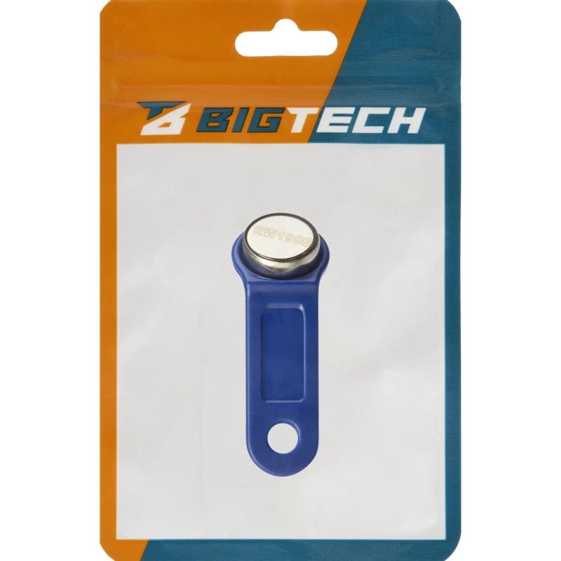 Электронный ключ Bigtech Touch Memory (iButton) DS 1990 синий (уп.10шт)