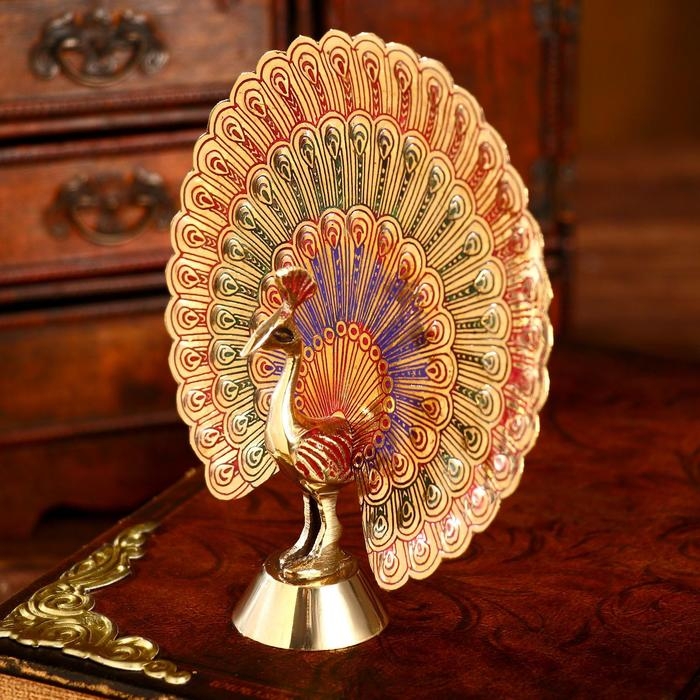 Сувенир Сувенир "Павлин" латунь 15.5х14х5 см
