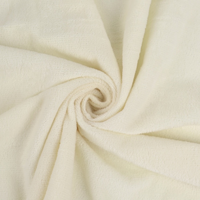 Лоскут плюш, 50 × 50 см, 220 г/м, цвет молочный №11 Лоскут плюш, 50 × 50 см, 220 г/м, цвет молочный №11