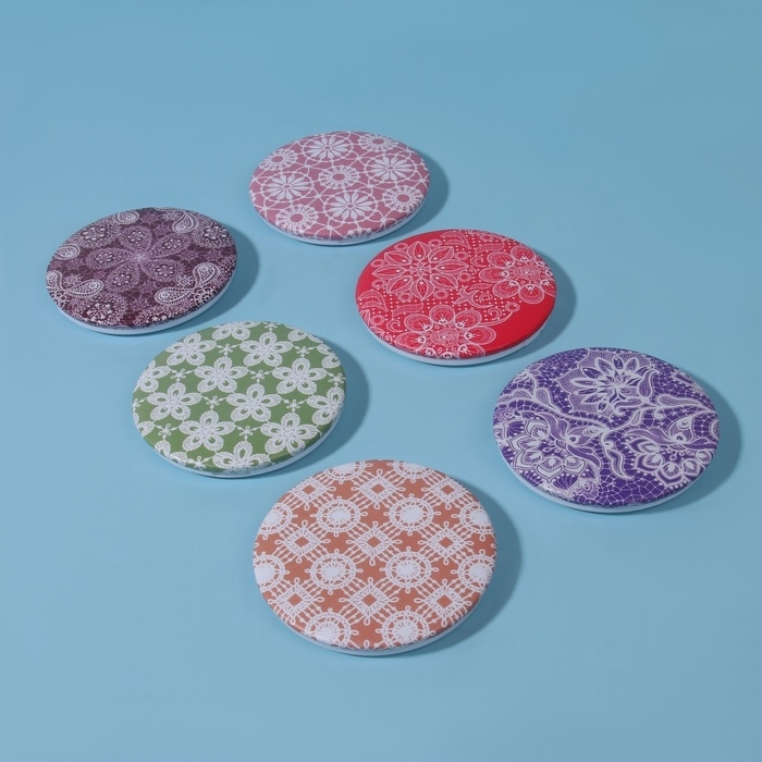 Зеркало складное «Кружево», d = 7,5 см, рисунок МИКС Зеркало складное «Кружево», d = 7,5 см, рисунок МИКС