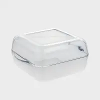 Форма для запекания Paşabah&ccedil;e Borcam, 2 л, 25.6&times;22 см, с крышкой, квадратная, жаропрочное стекло, прозрачная