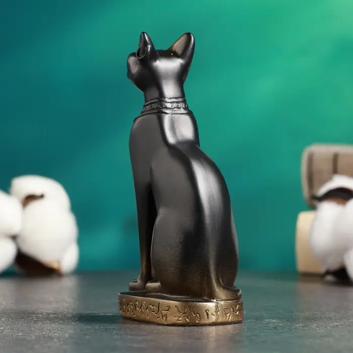 Фигурка гипс &laquo;Кошка египетская&raquo;, бронза, 7&times;14&times;5 см