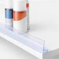 Ограничитель передний пластиковый с Т-профилем, самоклеящаяся основа, 1000&times;32&times;30 мм, прозрачный