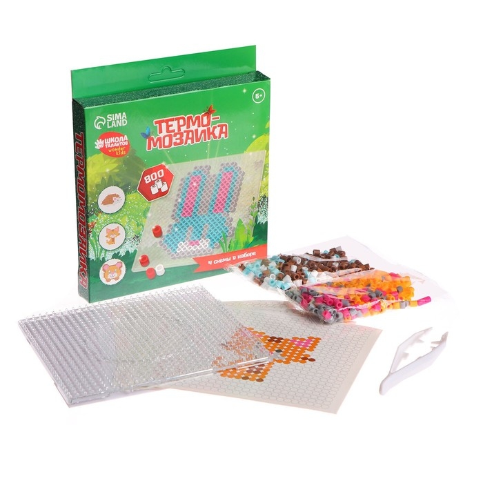 Термомозаика «Лесные животные» с пинцетом Термомозаика «Лесные животные» с пинцетом