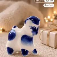 Фигурка &laquo;Козлик&raquo;, 3.5&times;3.5 см, гжель