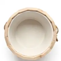 Ведро из липы, 15л,  пластиковая вставка, ручка-веревка "Добрыня"