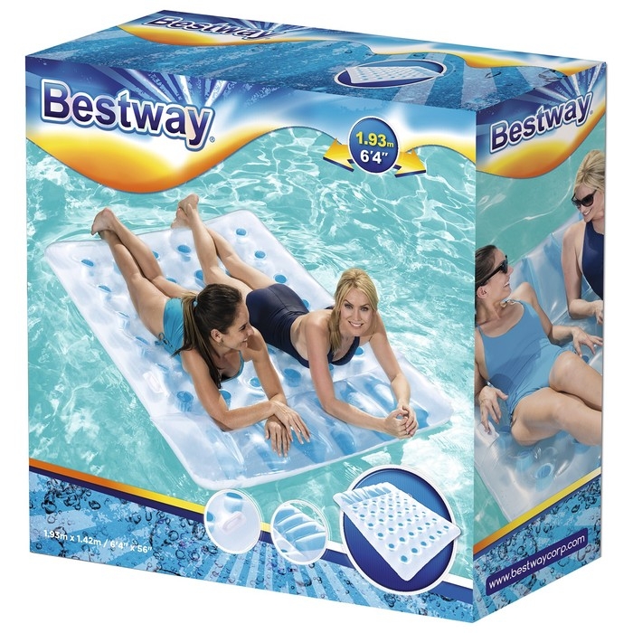 Матрас для плавания, 193 х 142 см, для двоих, 43055 Bestway Матрас для плавания, 193 х 142 см, для двоих, 43055 Bestway