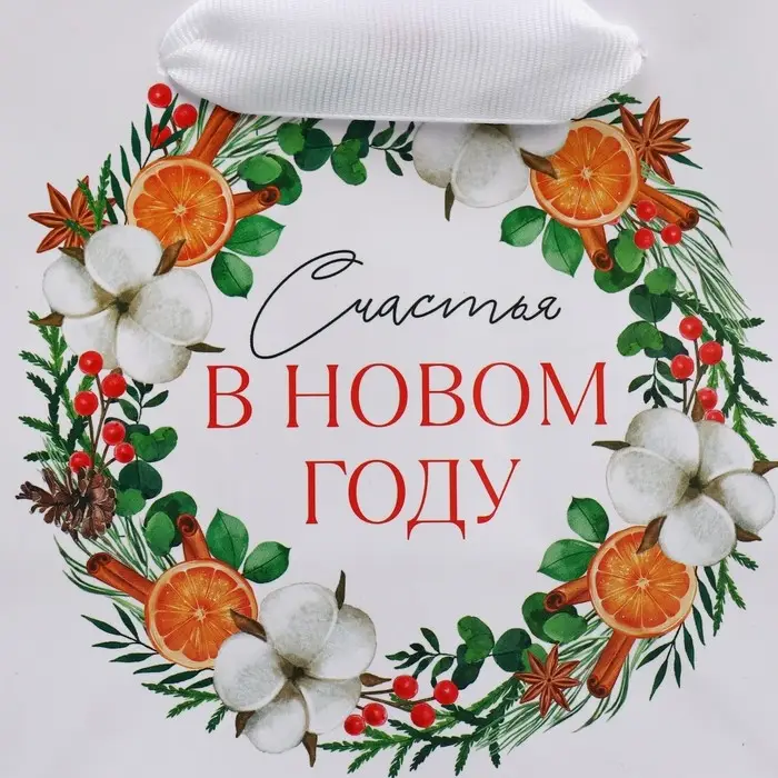 Пакет подарочный новогодний ламинированный квадратный «Счастье», 14 х 14 х 9 см Пакет подарочный новогодний ламинированный квадратный «Счастье», 14 х 14 х 9 см