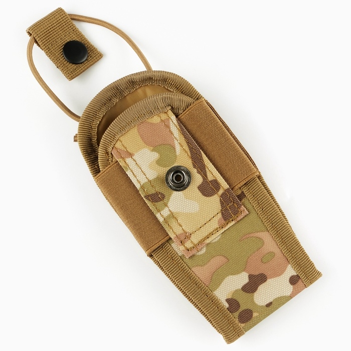 Подсумок тактический для рации Baofeng, 6.5×5×15 см, на пояс и бронежилет, MOLLE, мультикам Подсумок тактический для рации Baofeng, 6.5×5×15 см, на пояс и бронежилет, MOLLE, мультикам