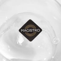 Кружка стеклянная с двойными стенками Magistro «Дуо», 80 мл, 9×7×6,3 см
