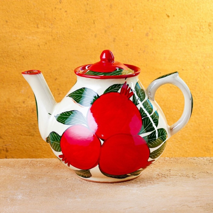 Чайник Риштанская Керамика Чайник Риштанская Керамика "Гранаты", 1600 мл