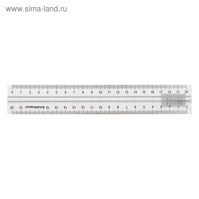 Линейка с держателем 20 см ErichKrause Линейка с держателем 20 см ErichKrause "Clear" 49530