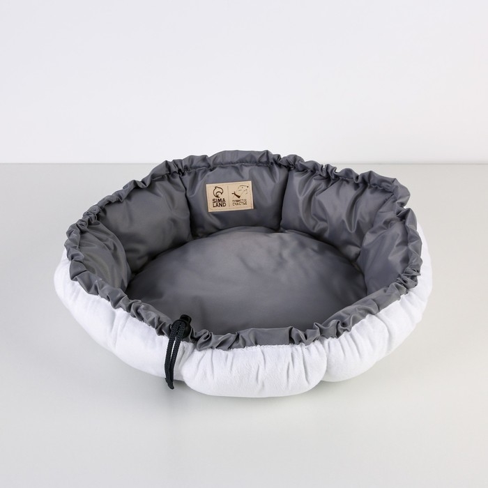 Лежанка для кошек и собак двусторонняя серая, 50-30х12 см Лежанка для кошек и собак двусторонняя серая, 50-30х12 см