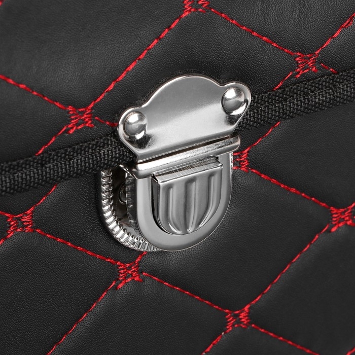 Органайзер кофр в багажник автомобиля, саквож 68×32×30 см, экокожа, с красной строчкой Органайзер кофр в багажник автомобиля, саквож 68×32×30 см, экокожа, с красной строчкой