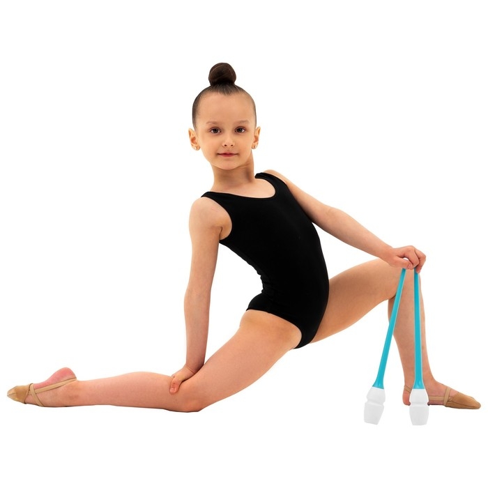 Булавы для художественной гимнастики вставляющиеся Grace Dance, 36 см, цвет белый/голубой Булавы для художественной гимнастики вставляющиеся Grace Dance, 36 см, цвет белый/голубой