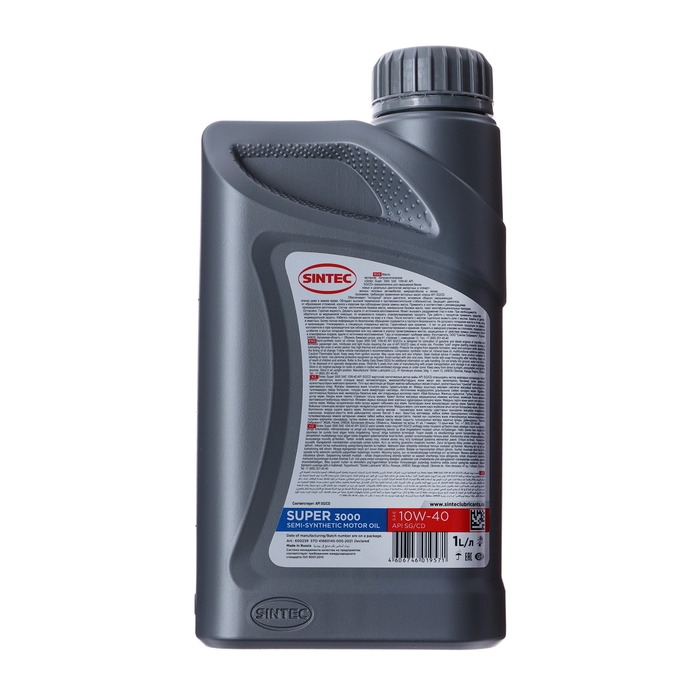 Масло моторное Sintec Super 10W-40, SG/CD п/синтетическое, 801893, 1 л Масло моторное Sintec Super 10W-40, SG/CD п/синтетическое, 801893, 1 л