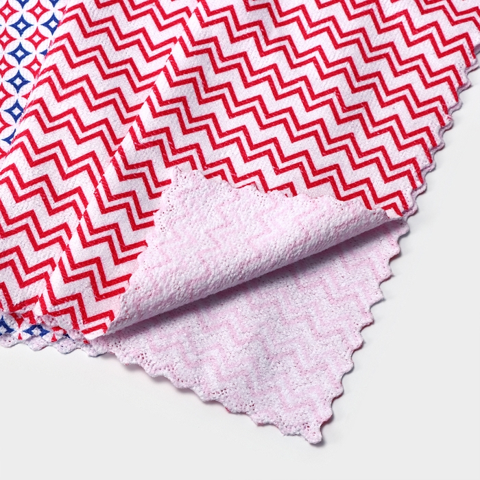 Салфетка новогодняя для уборки Доляна «С Новым Годом», 5 шт, 220 г/м², 30×30 см, микрофибра, цвет МИКС Салфетка новогодняя для уборки Доляна «С Новым Годом», 5 шт, 220 г/м², 30×30 см, микрофибра, цвет МИКС