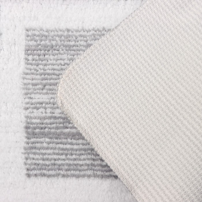 Коврик для дома Доляна «Тэри», 58×38 см, цвет серый