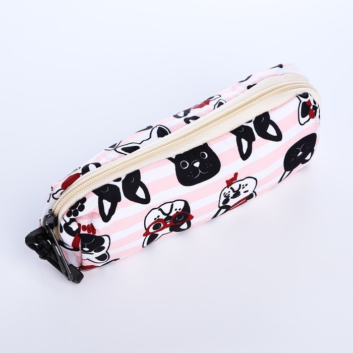 Рюкзак школьный из текстиля на молнии, 3 кармана, пенал, цвет розовый Рюкзак школьный из текстиля на молнии, 3 кармана, пенал, цвет розовый