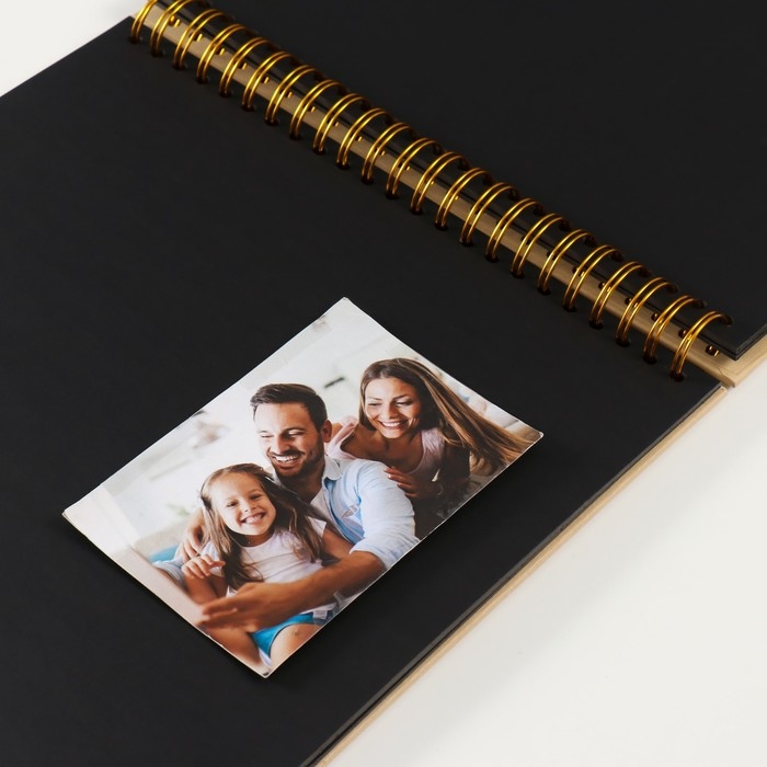 Фотоальбом 30 черных листов Фотоальбом 30 черных листов "Воспоминания" 31х32,5х3 см