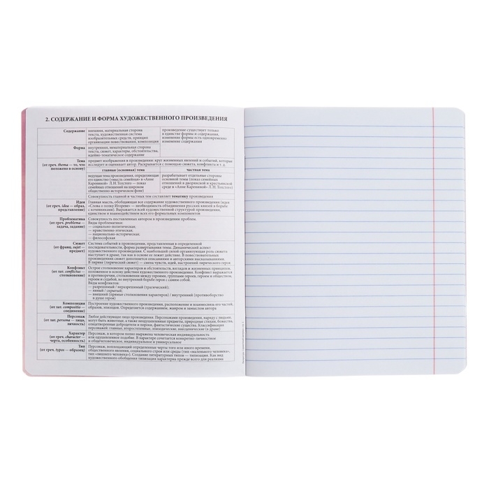 Тетрадь предметная ЛИТЕРАТУРА, 48 листов в линейку, ErichKrause Manga, обложка мелованный картон, твин-лак, блок офсет 100% белизна, инфо-блок