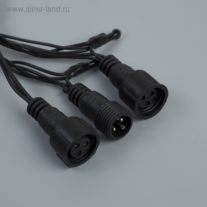 Гирлянда «Нить» 10 м, IP44, УМС, тёмная нить, 72 SMD-LED, свечение мульти, 220 В