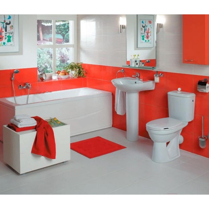 Унитаз компакт ЛЗСФ Унитаз компакт ЛЗСФ " КомфортЭконом", боковая подводка, сиденье, шток