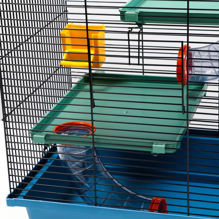 Клетка для грызунов Клетка для грызунов "Дом" трехярусная, 39 x 29 х 49 см, микс цветов