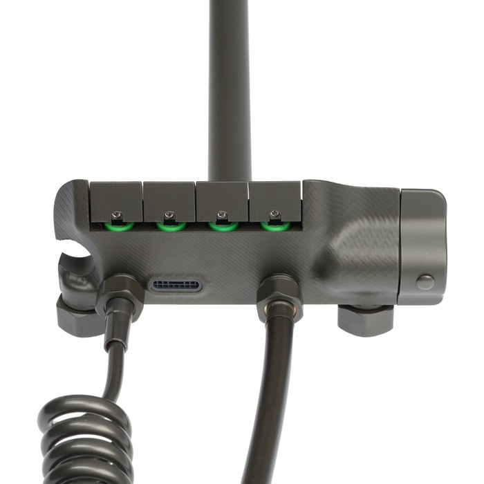 Душевая система ZEIN Z3683, верхняя и ручная лейка, ПВХ шланг, гигиенический набор, графит Душевая система ZEIN Z3683, верхняя и ручная лейка, ПВХ шланг, гигиенический набор, графит