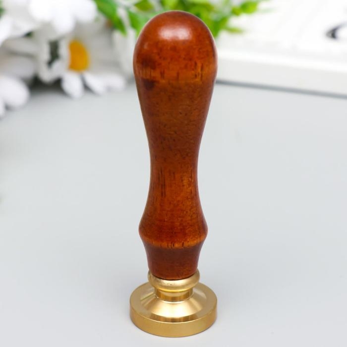 Печать для сургуча с деревянной ручкой Печать для сургуча с деревянной ручкой "Геральдическая лилия" 9х2,5х2,5 см